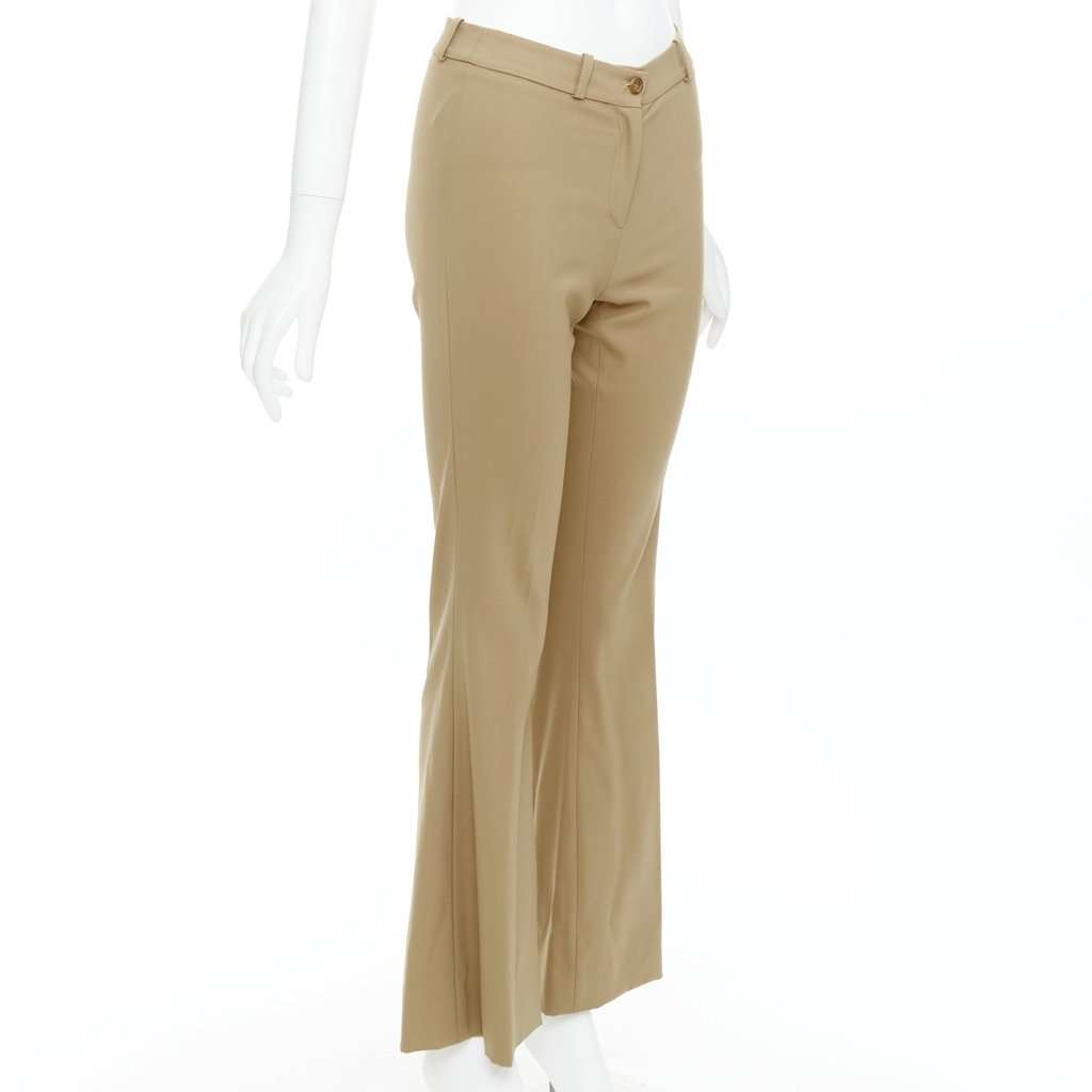 Michael Kors Wool Flared Pants Khaki Wool Very good condition - Inside View