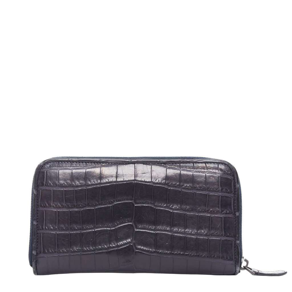 Bottega Veneta Navy Leather Wallet Navy Leather Fair condition - Front View
