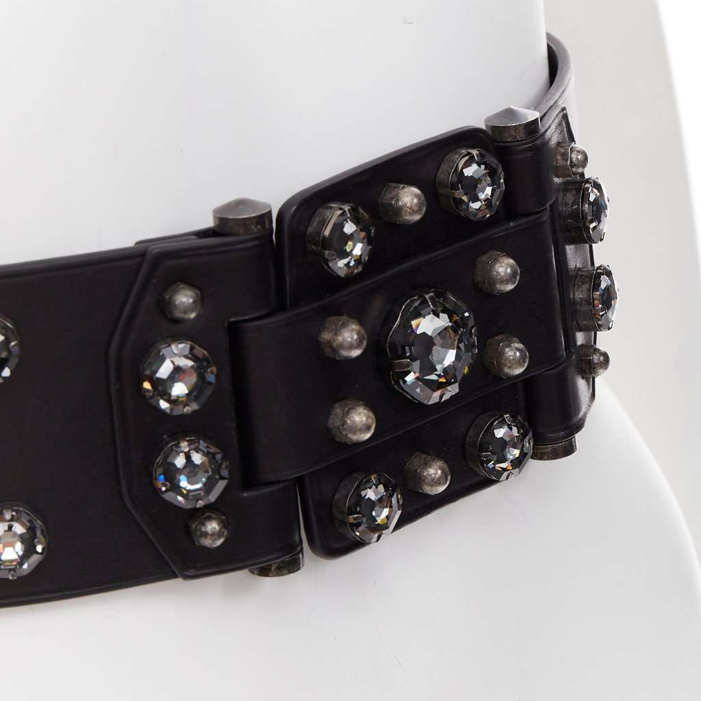 Lanvin Black Leather Belt Black Leather Fair condition - Back View
