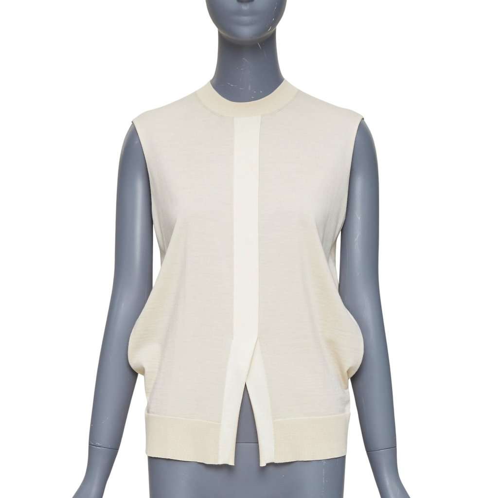 Celine Beige Wool Top Beige Wool Very good condition - Front View