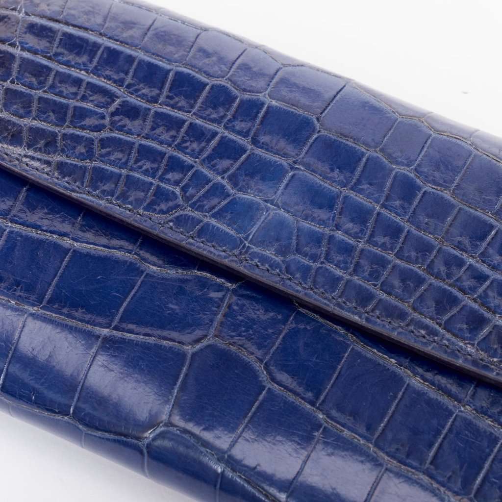 Bottega Veneta Blue Leather Wallet Blue Leather Good condition - Box View