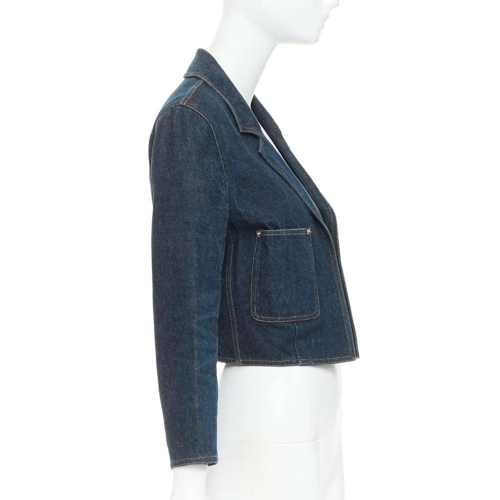 Chanel Blue Cotton Jacket Blue Cotton Very good condition - Model View