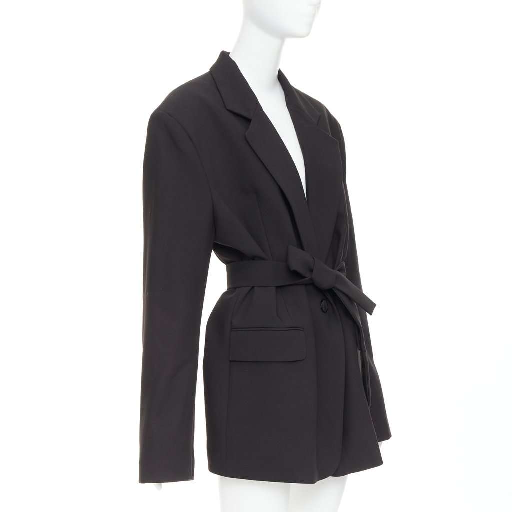 Unsigned Black Cotton Jacket Black Cotton Very good condition - Model View