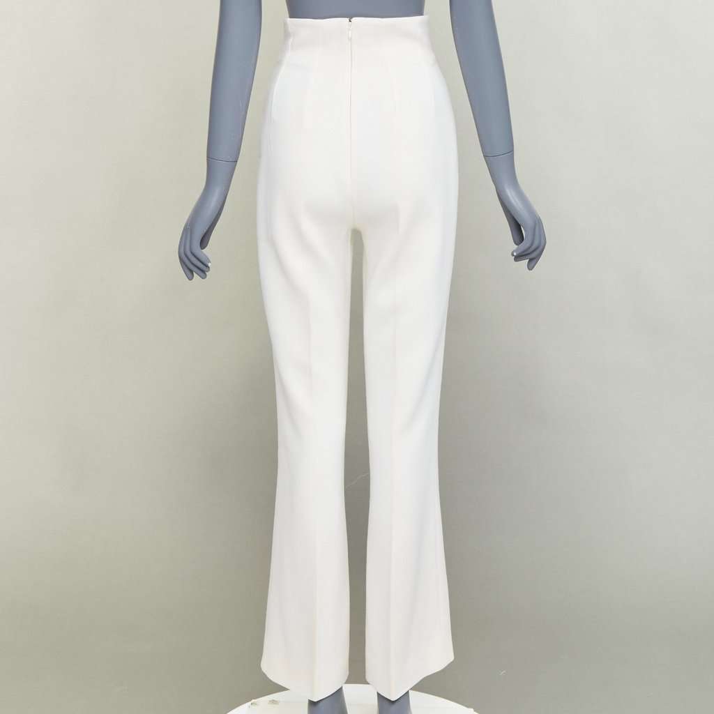 Emilia Wickstead Ecru Wool Trouser Beige Wool Very good condition - Box View