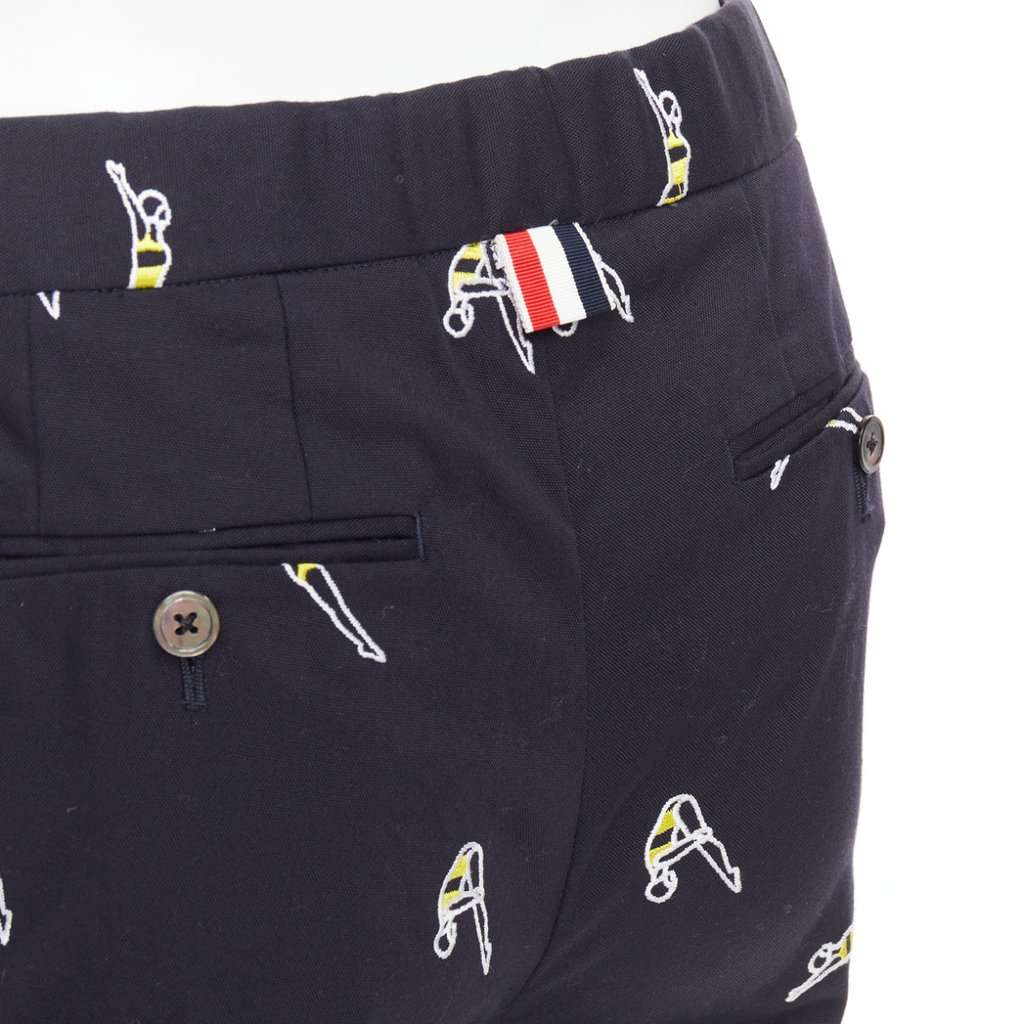 Thom Browne Navy Cotton Trouser Navy Cotton Very good condition - Back View