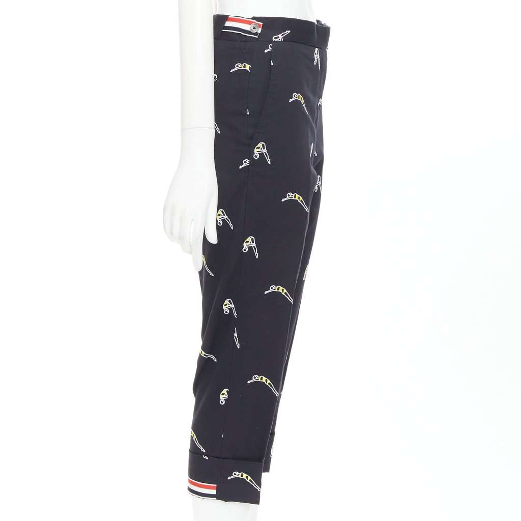 Thom Browne Navy Cotton Trouser Navy Cotton Very good condition - Model View