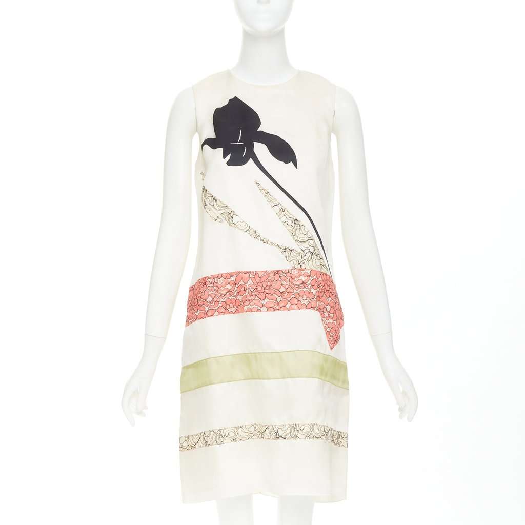 Dior Ecru Silk Dress Beige Silk Very good condition - Front View