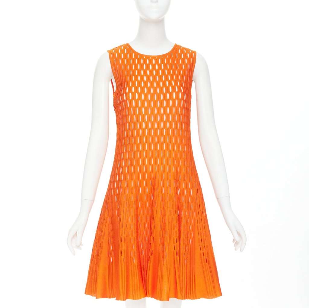 Dior Orange Viscose Dress Orange Viscose Very good condition - Front View