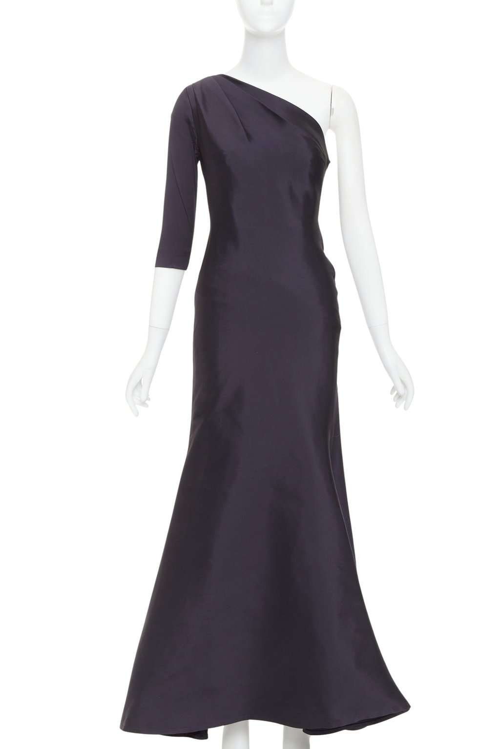 Oscar de la Renta Navy Silk Dress Navy Silk Very good condition - Front View