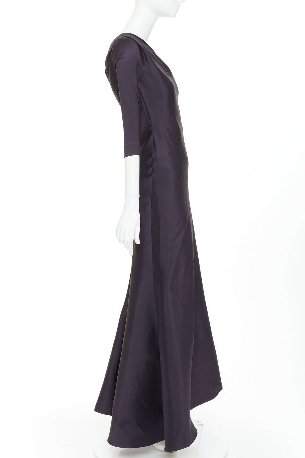 Oscar de la Renta Navy Silk Dress Navy Silk Very good condition - Model View