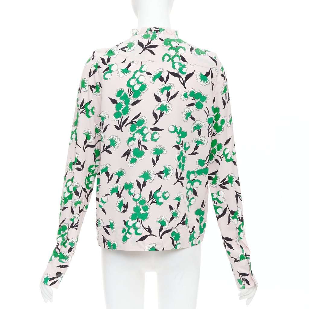 Marni Floral Ruffle Top Pink Silk Never worn - Box View