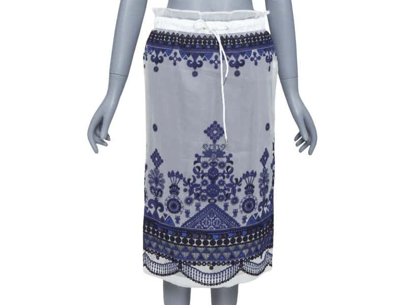 Sacai White Polyester Skirt White Polyester Very good condition - Front View