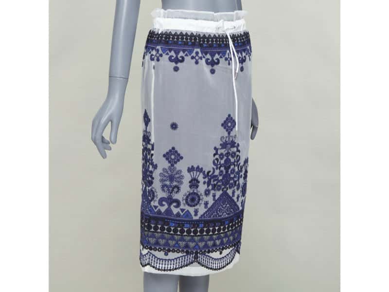 Sacai White Polyester Skirt White Polyester Very good condition - Inside View