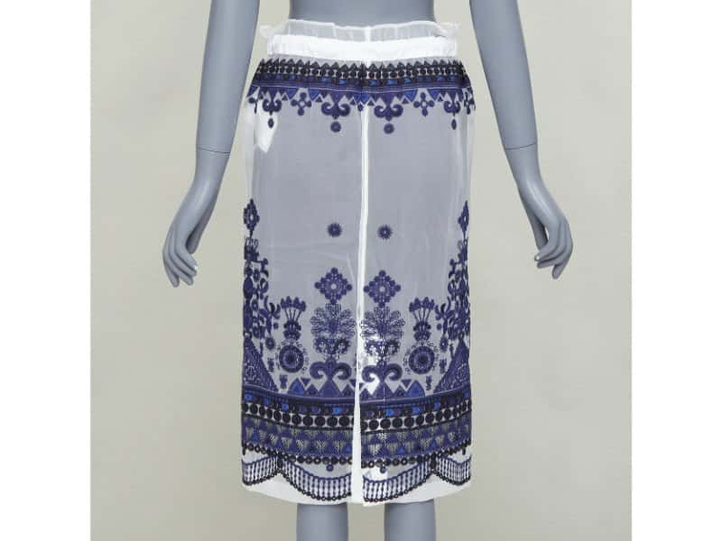 Sacai White Polyester Skirt White Polyester Very good condition - Box View