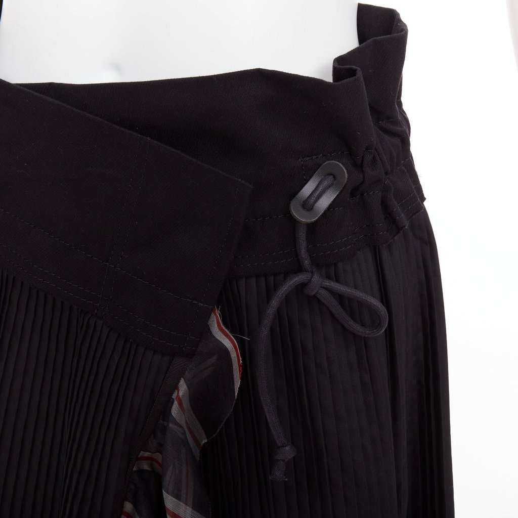 Sacai Black Polyester Skirt Black Polyester Very good condition - Back View