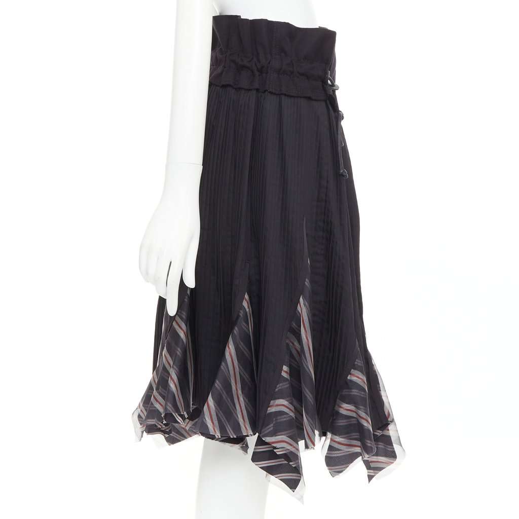 Sacai Black Polyester Skirt Black Polyester Very good condition - Model View