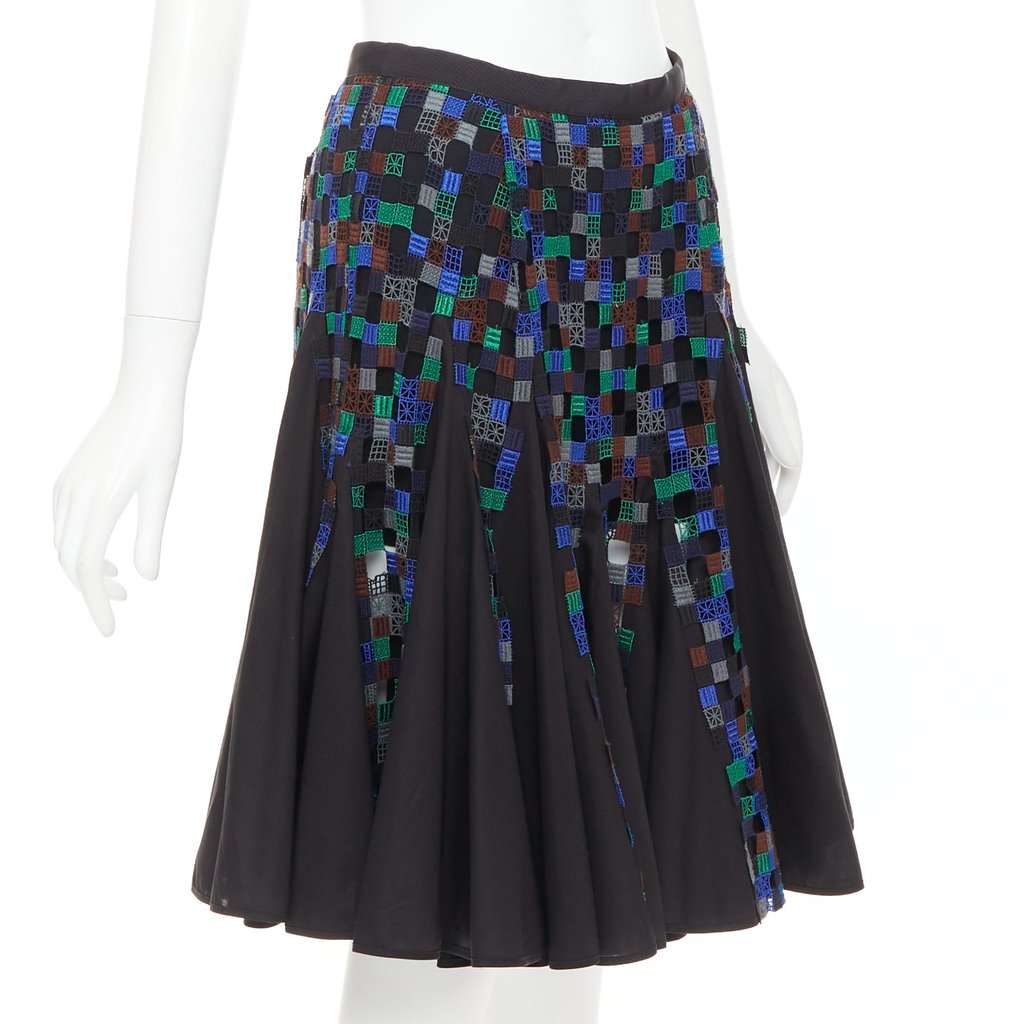 Sacai Green Cotton Skirt Green Cotton Very good condition - Inside View