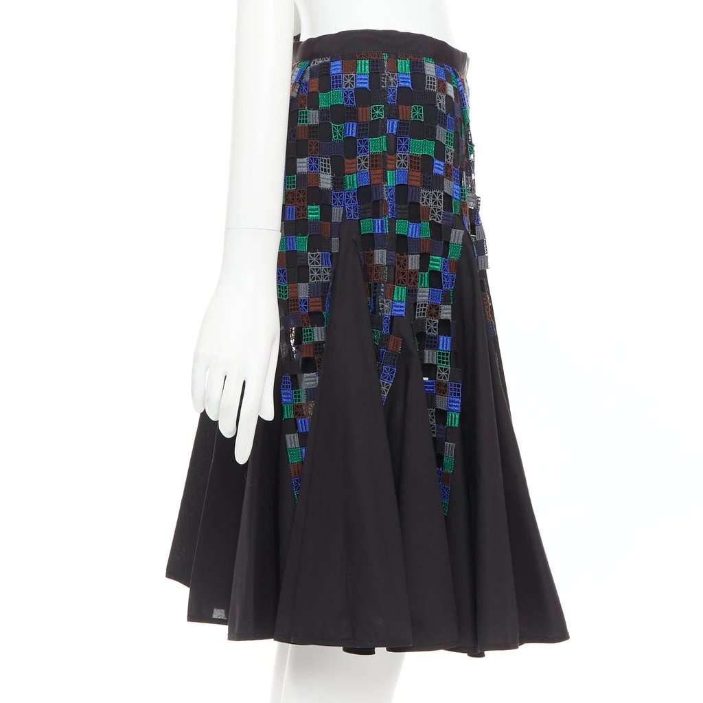 Sacai Green Cotton Skirt Green Cotton Very good condition - Model View
