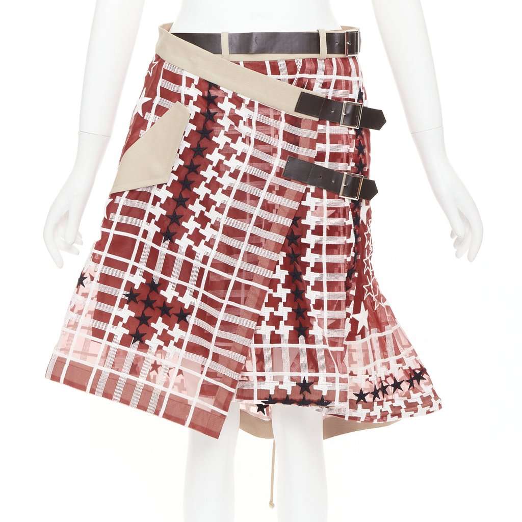 Sacai Red Skirt Red Very good condition - Front View