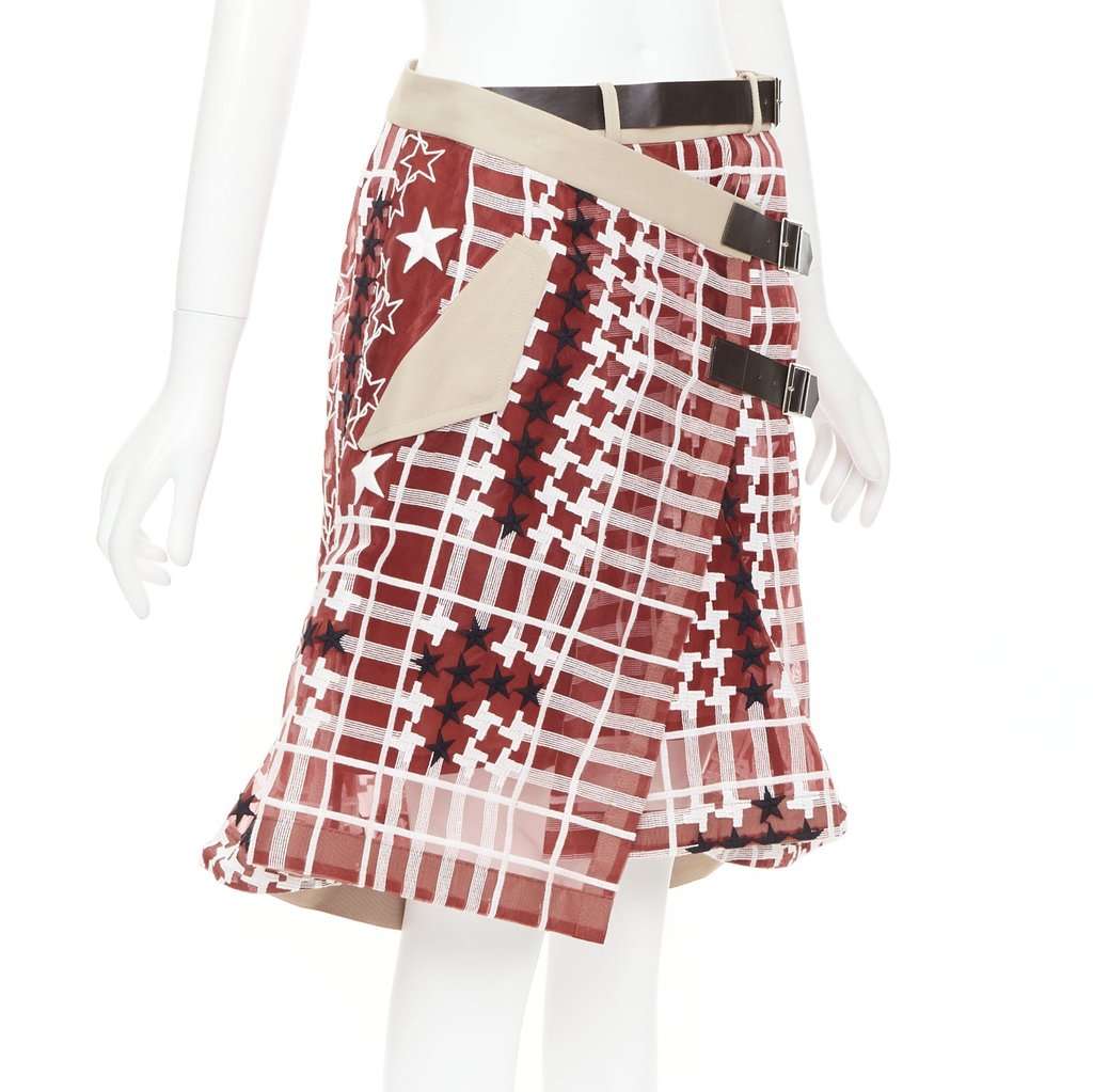 Sacai Red Skirt Red Very good condition - Inside View