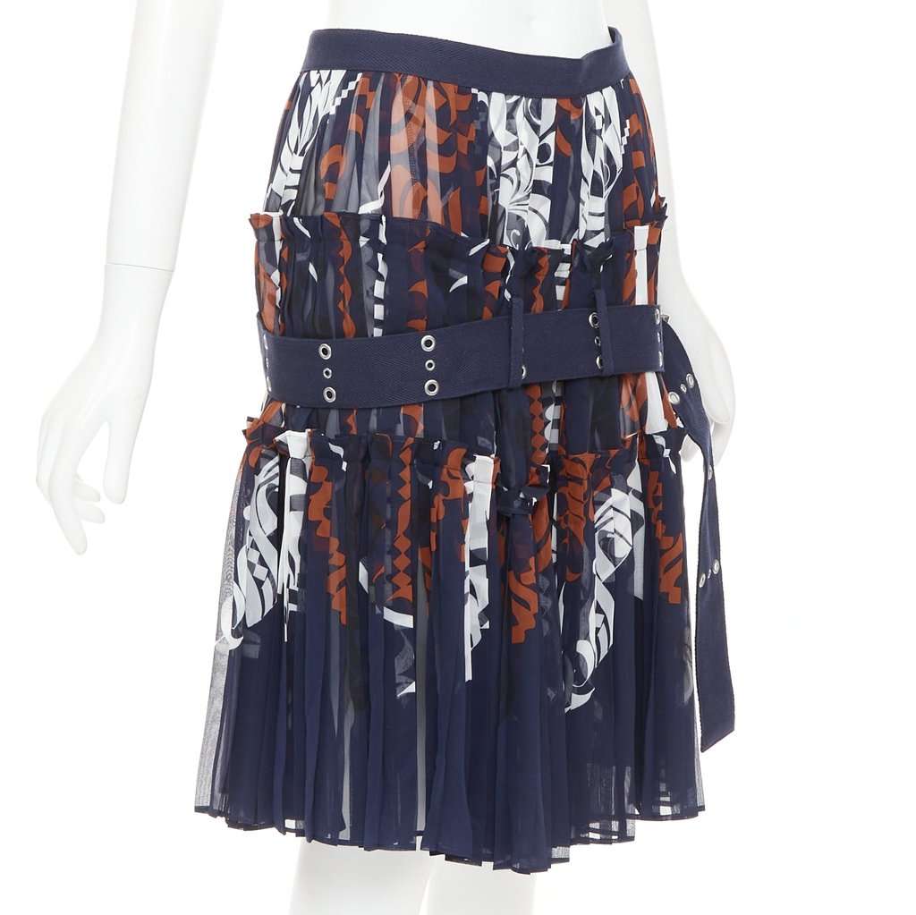 Sacai Navy Polyester Skirt Navy Polyester Very good condition - Inside View