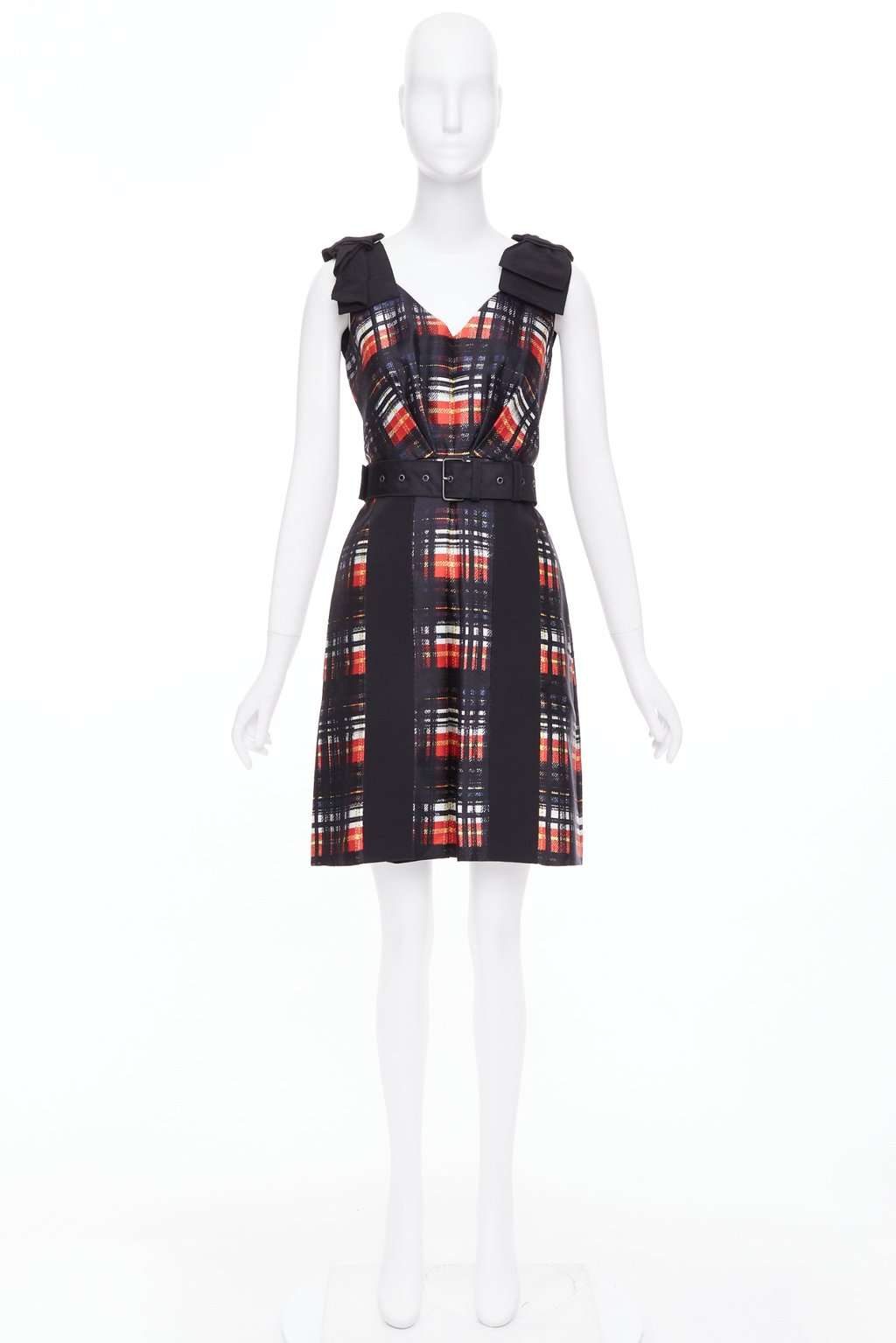 Prada Black Wool Dress Black Wool Very good condition - Back View