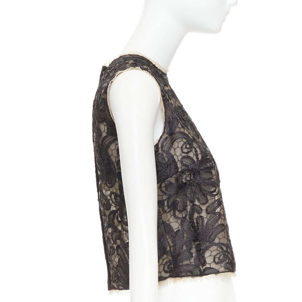 Dolce & Gabbana Black Polyester Top Black Polyester Never worn, with tag - Model View