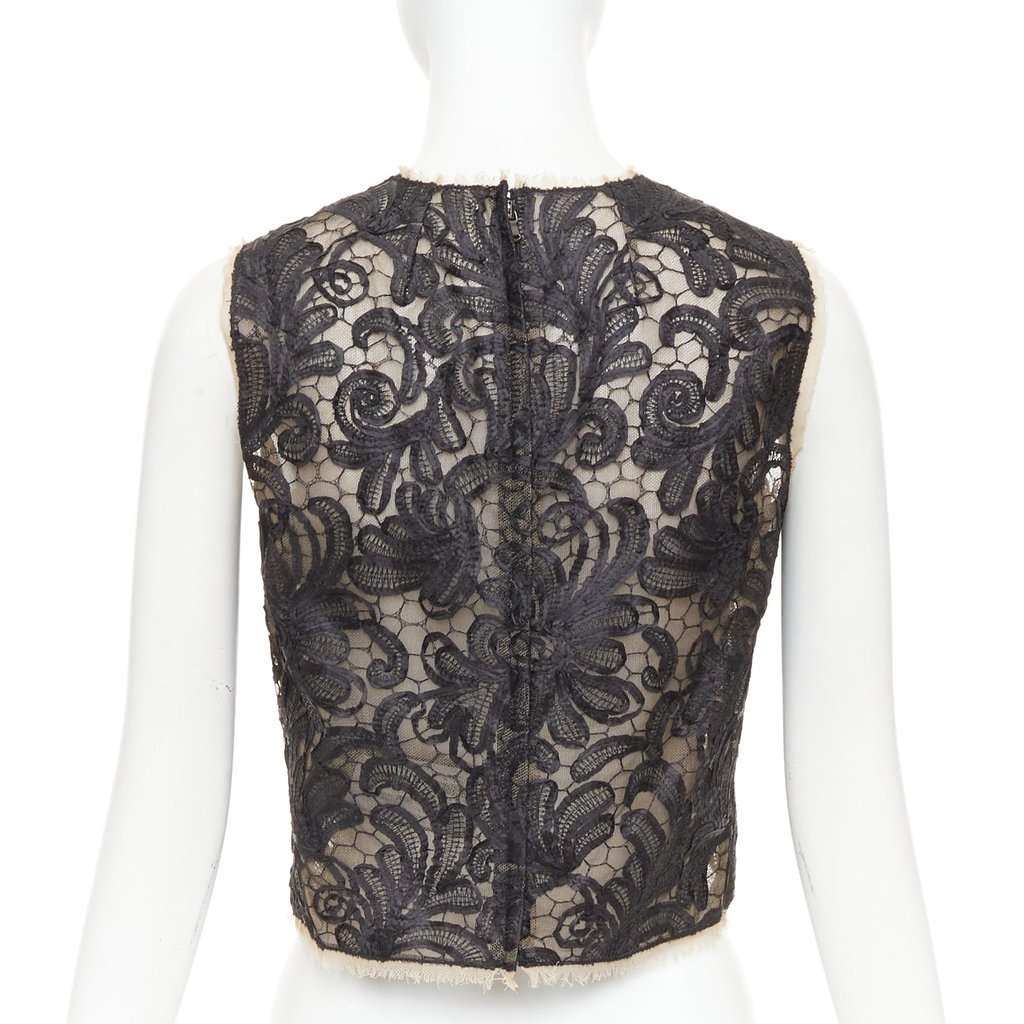 Dolce & Gabbana Black Polyester Top Black Polyester Never worn, with tag - Box View