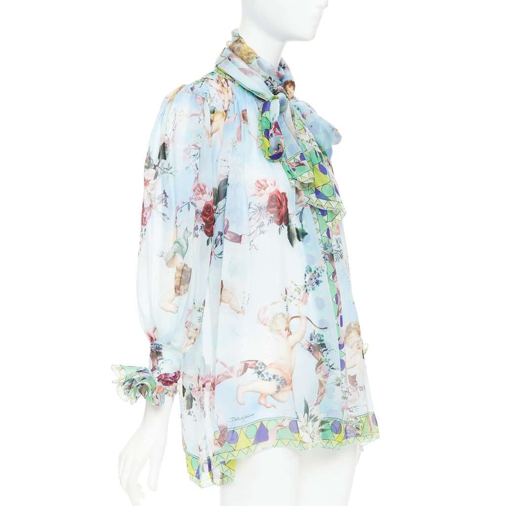 Dolce & Gabbana Blue Silk Top Blue Silk Very good condition - Inside View