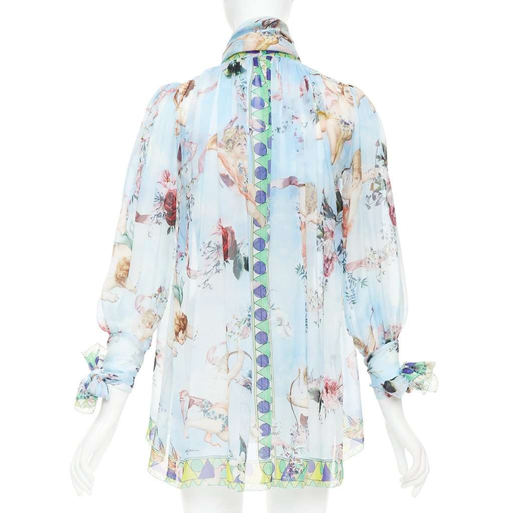Dolce & Gabbana Blue Silk Top Blue Silk Very good condition - Box View