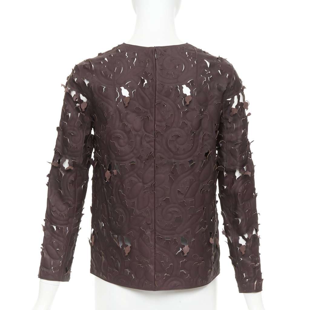 Carven Brown Leather Top Brown Leather Never worn, with tag - Box View
