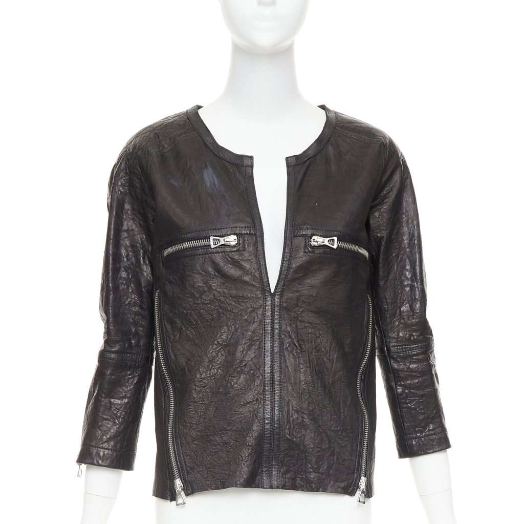 Isabel Marant Black Leather Leather Jacket Black Leather Good condition - Front View