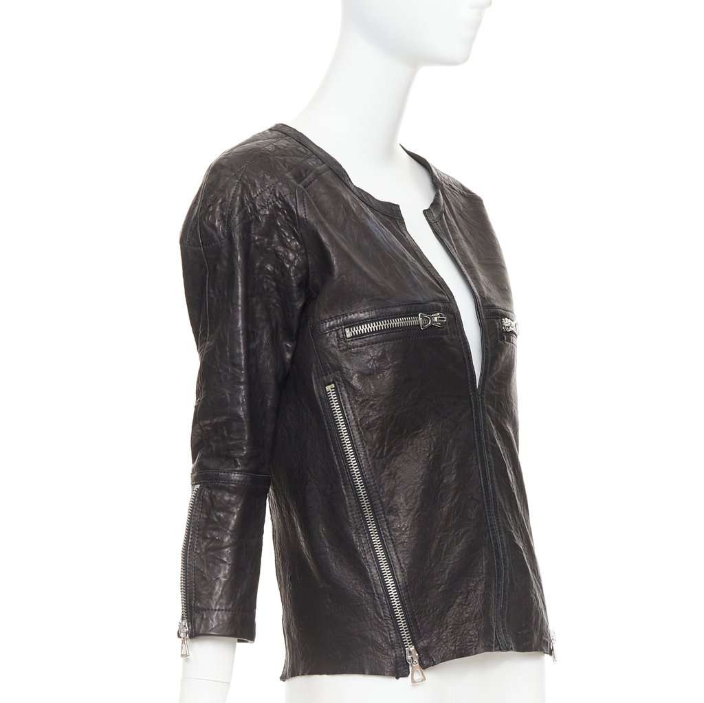 Isabel Marant Black Leather Leather Jacket Black Leather Good condition - Inside View