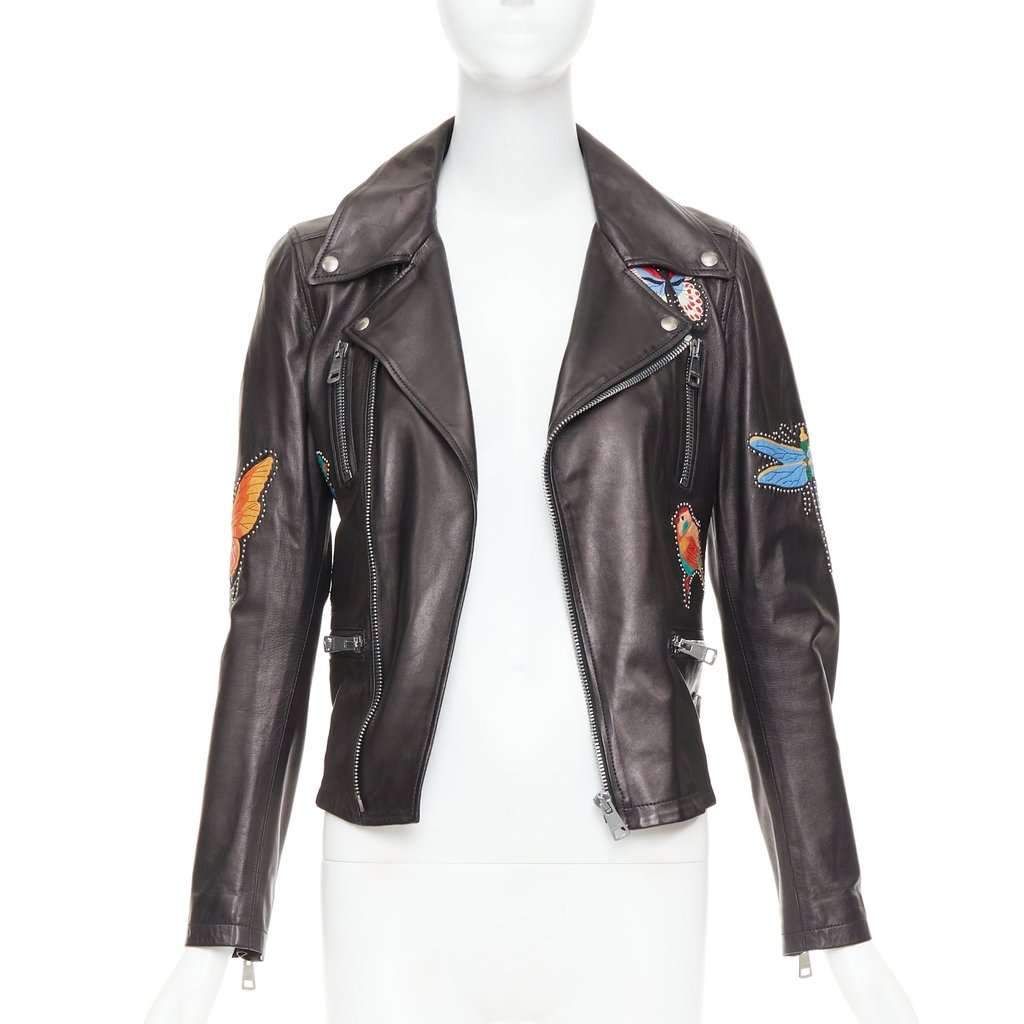 Gucci Black Leather Leather Jacket Black Leather Good condition - Back View