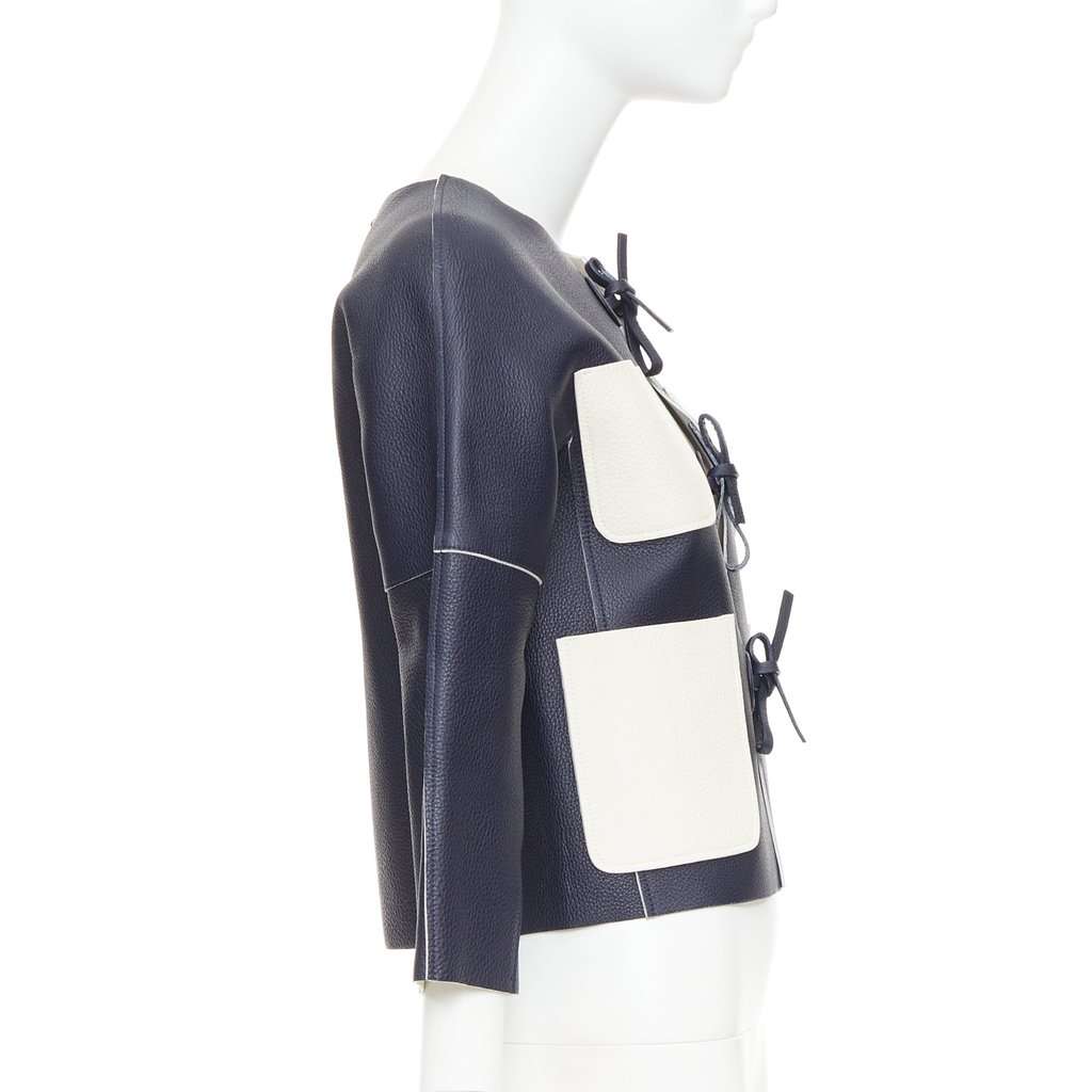 Louis Vuitton Navy Leather Leather Jacket Navy Leather Good condition - Box View