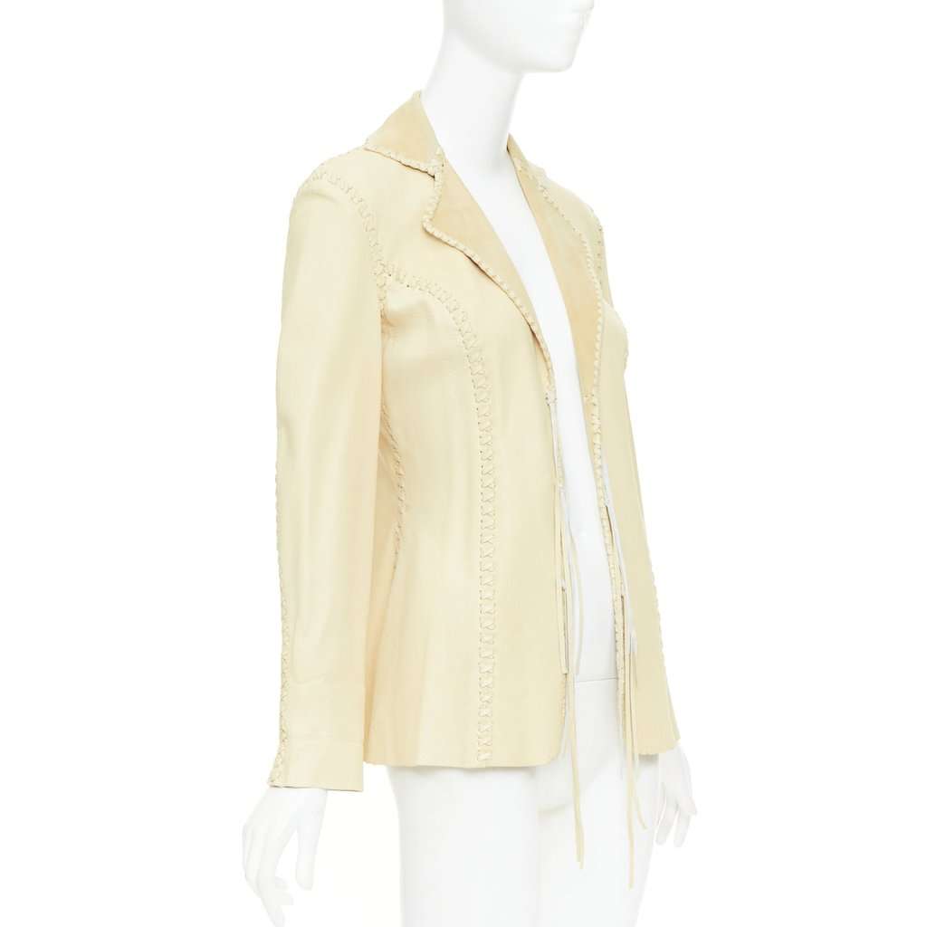 Ralph Lauren Beige Leather Leather Jacket Beige Leather Fair condition - Inside View
