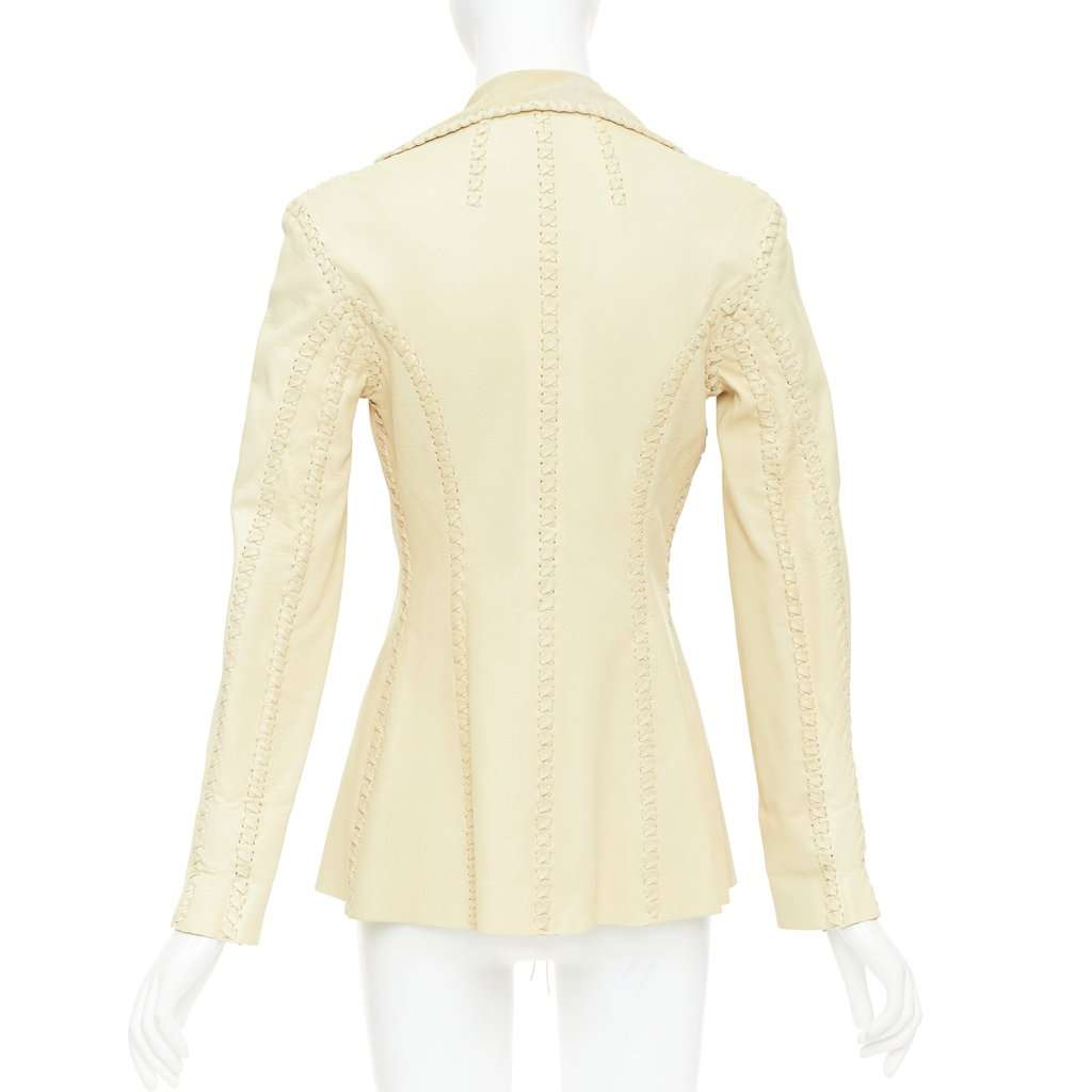 Ralph Lauren Beige Leather Leather Jacket Beige Leather Fair condition - Box View