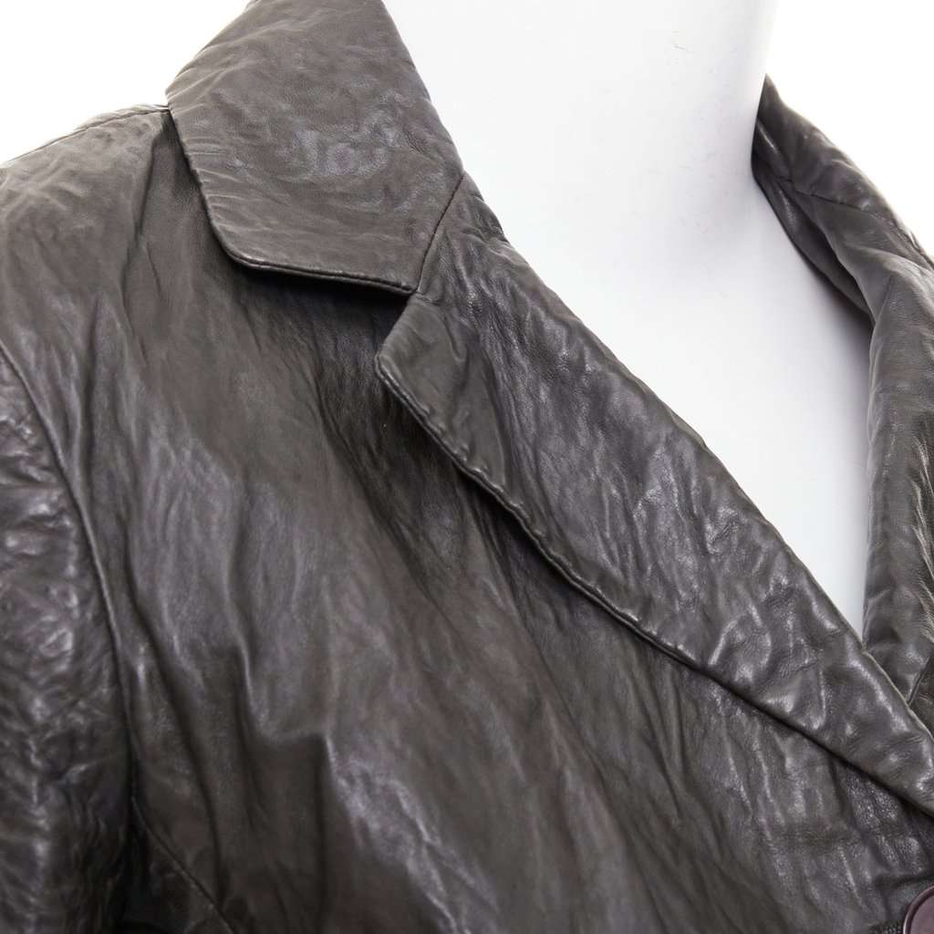 Donna Karan Brown Leather Leather Jacket Brown Leather Very good condition - Back View