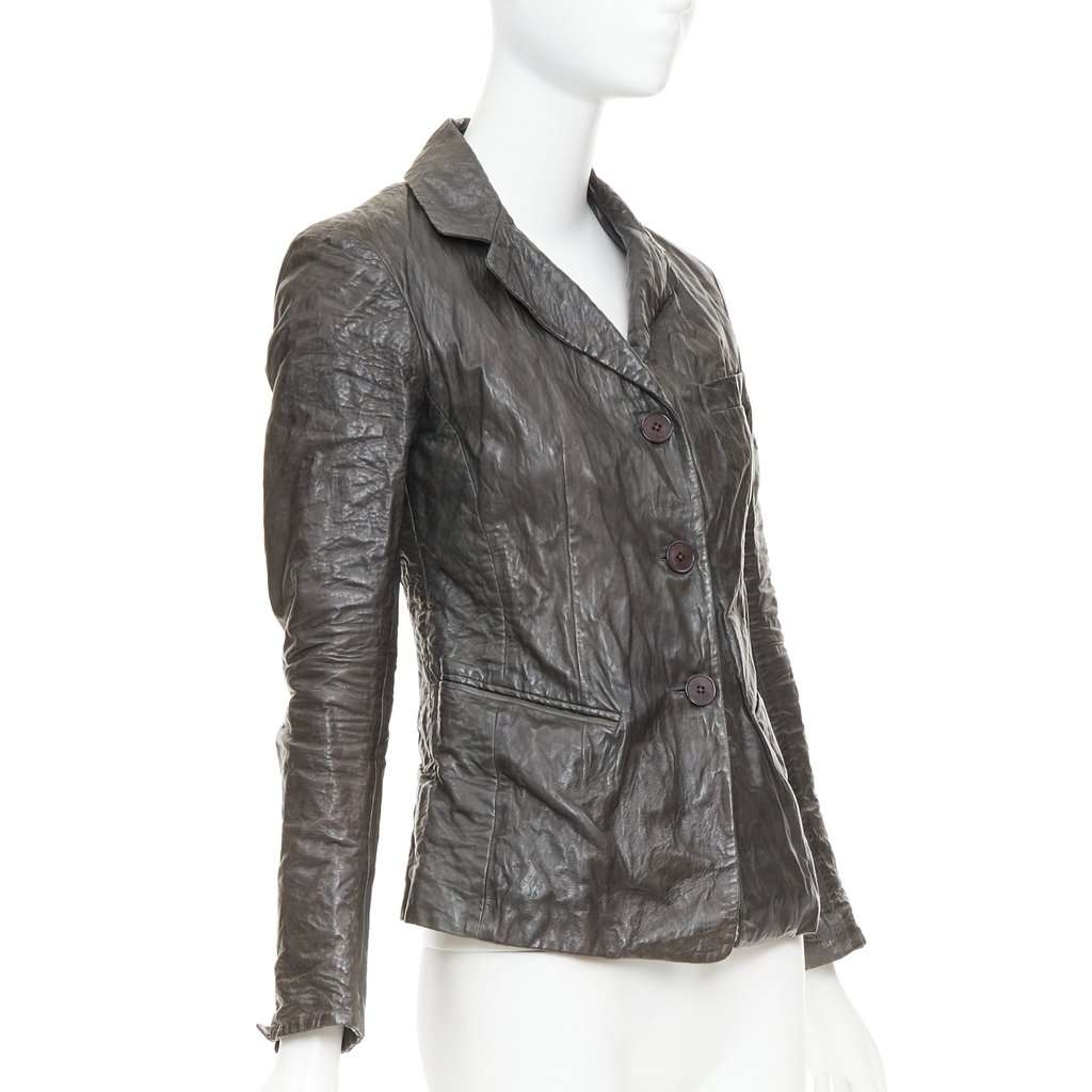 Donna Karan Brown Leather Leather Jacket Brown Leather Very good condition - Inside View