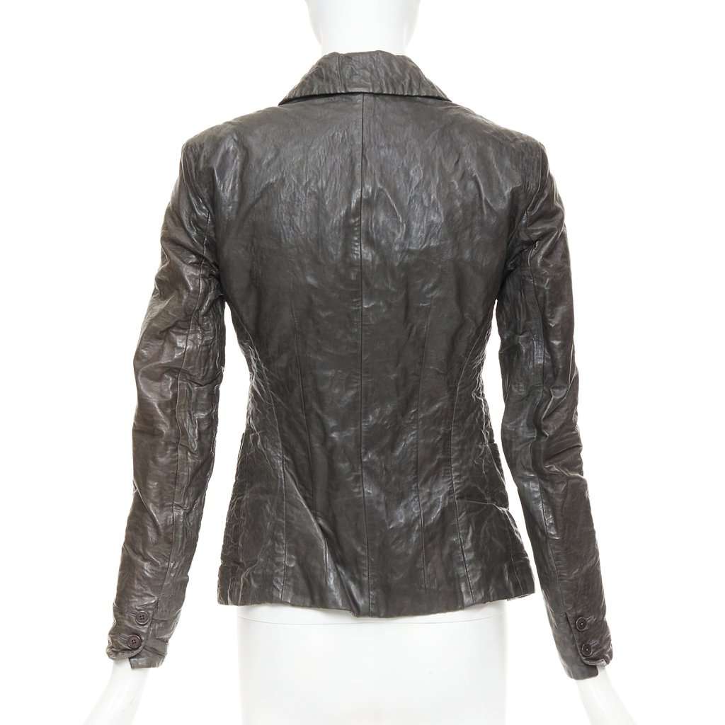 Donna Karan Brown Leather Leather Jacket Brown Leather Very good condition - Box View