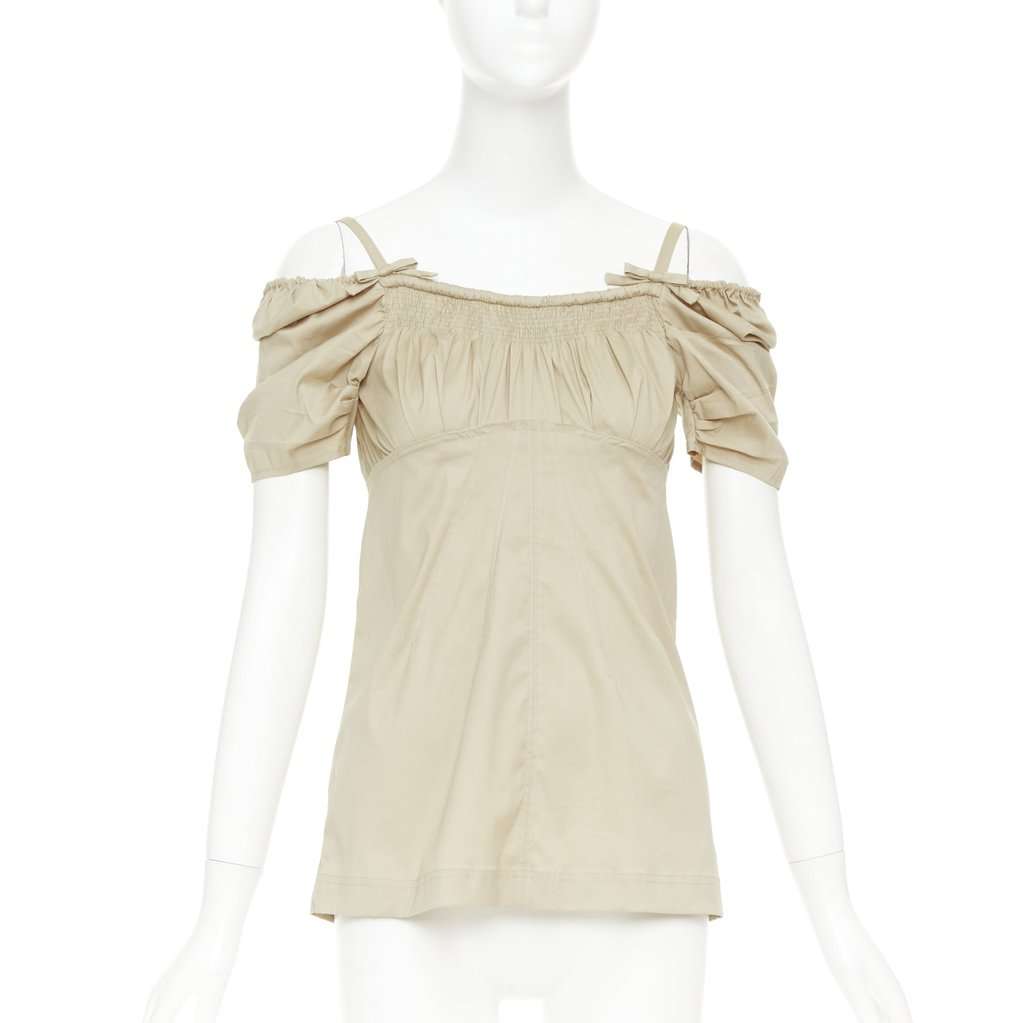 Prada Beige Cotton Top Beige Cotton Very good condition - Front View
