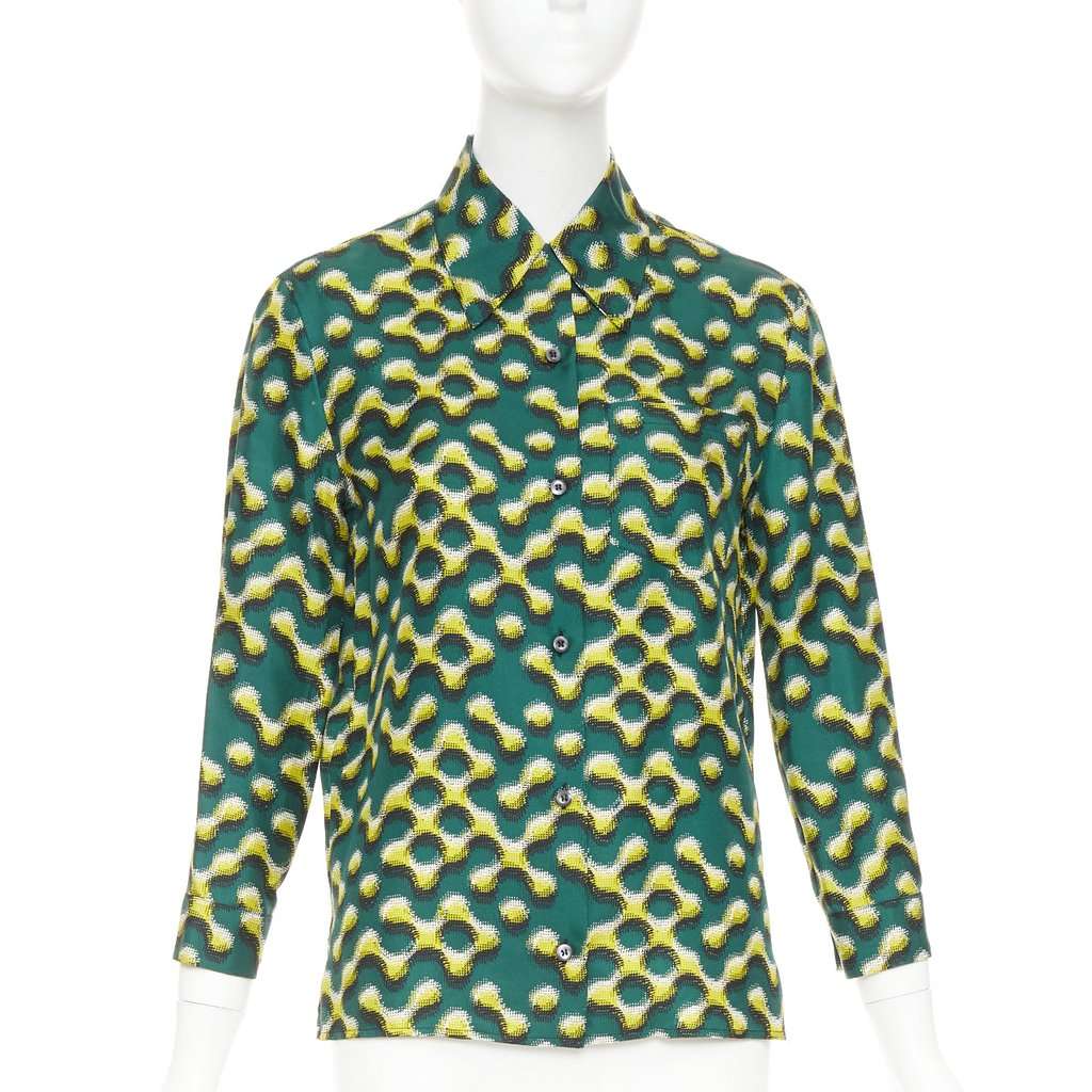 Prada Green Silk Top Green Silk Very good condition - Front View