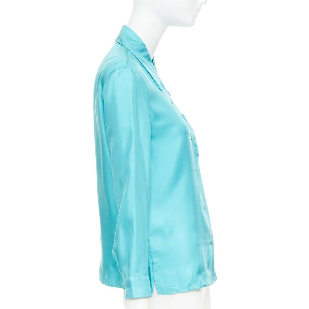 Prada Blue Silk Top Blue Silk Very good condition - Model View