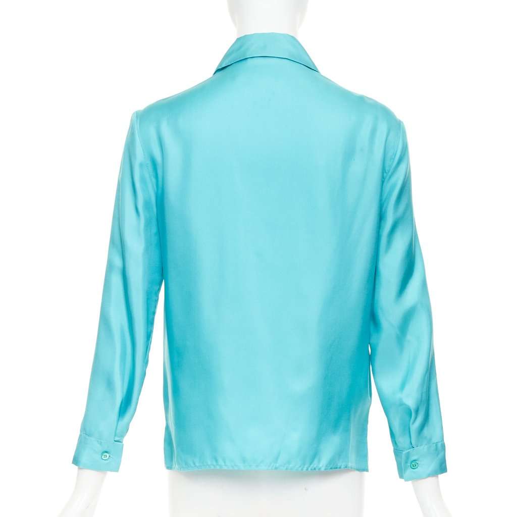Prada Blue Silk Top Blue Silk Very good condition - Box View
