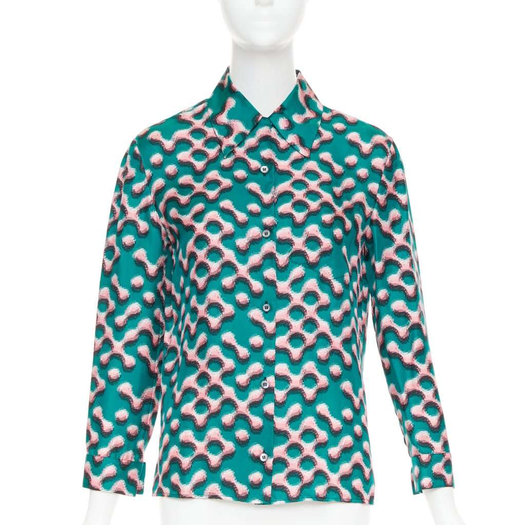 Prada Green Silk Top Green Silk Very good condition - Front View