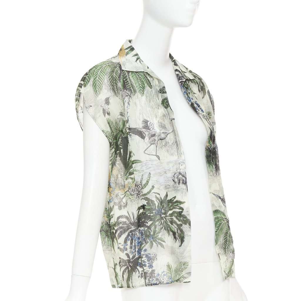 Dior Green Cotton Top Green Cotton Very good condition - Inside View