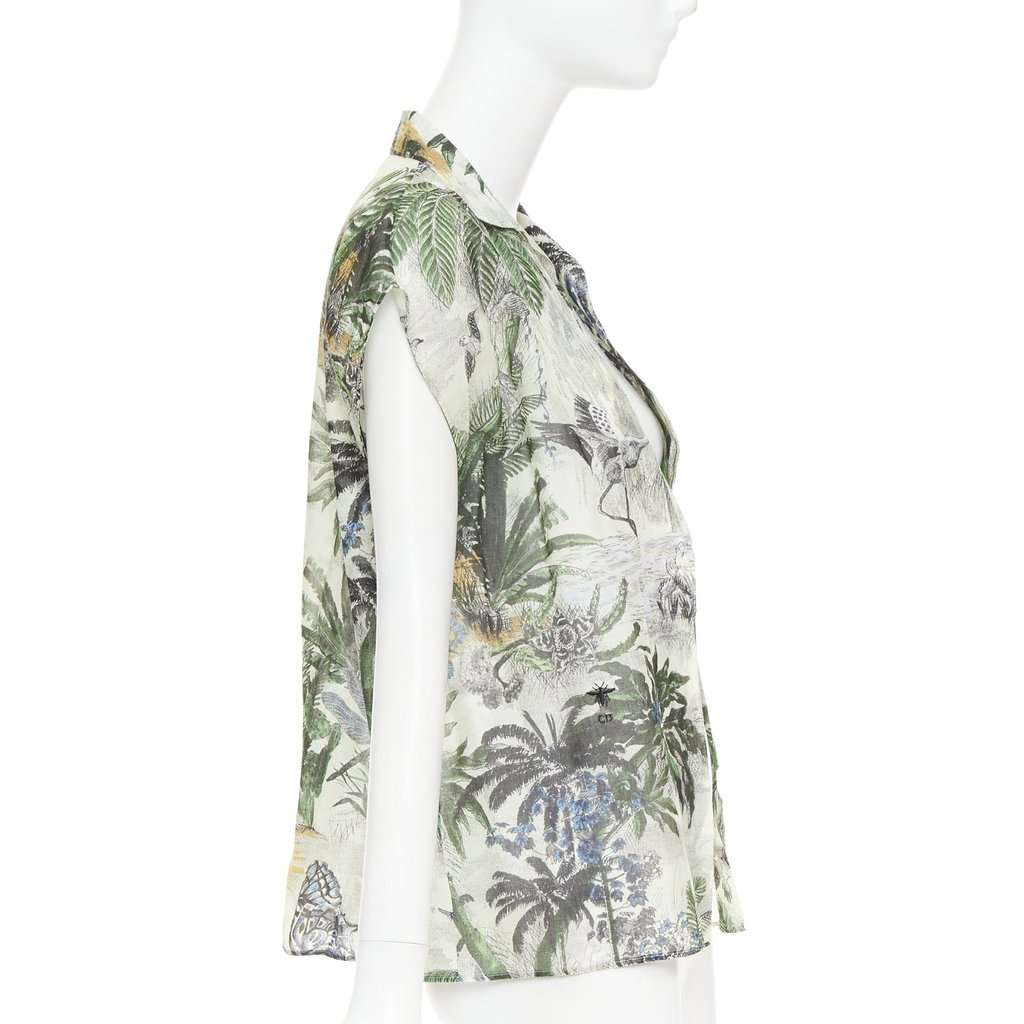 Dior Green Cotton Top Green Cotton Very good condition - Model View