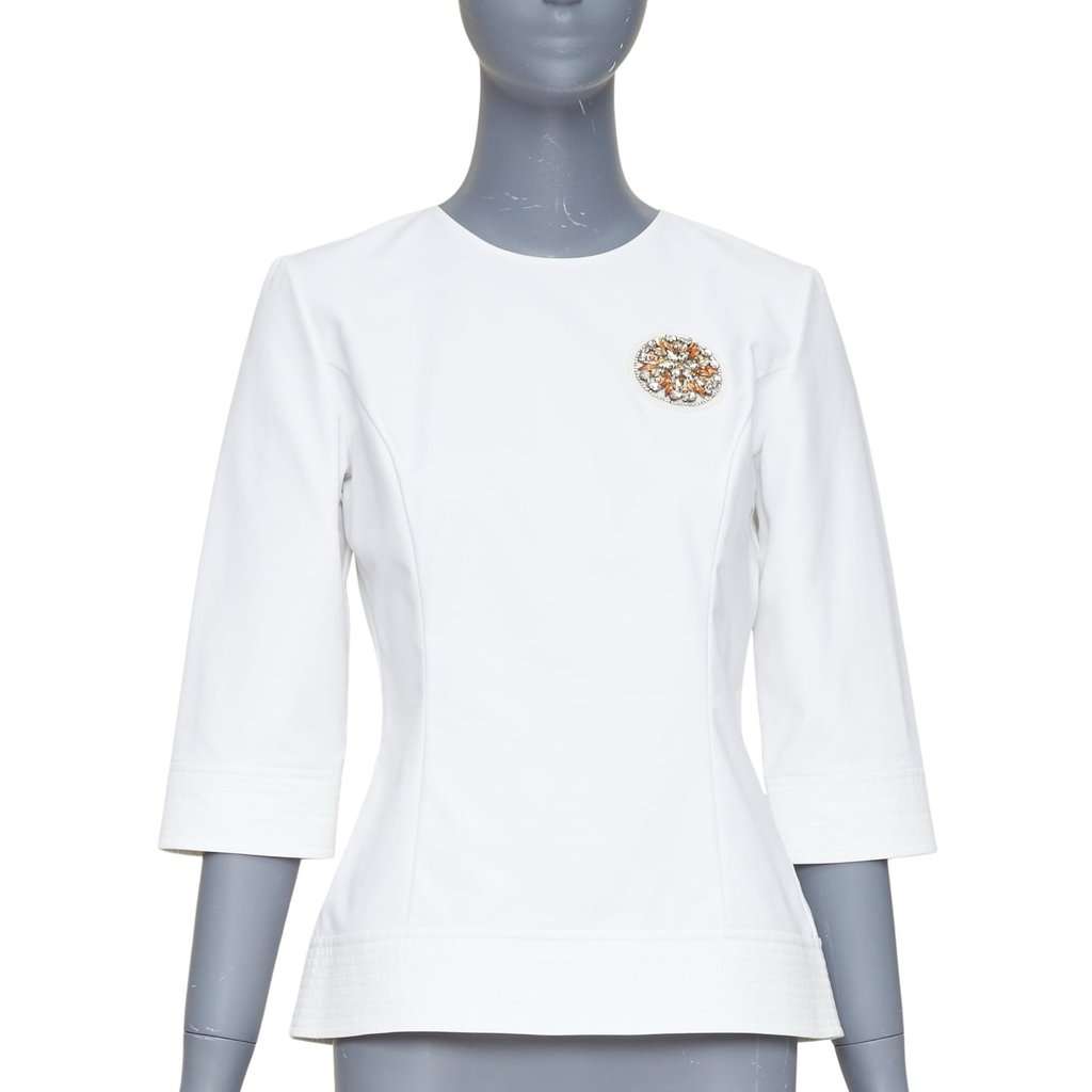 Dior Ecru Cotton Top Ecru Cotton Fair condition - Front View
