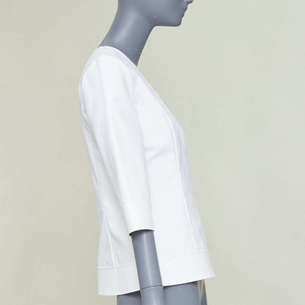 Dior Ecru Cotton Top Ecru Cotton Fair condition - Model View