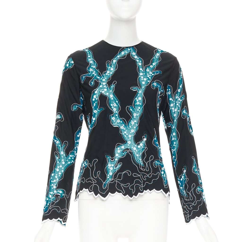 Louis Vuitton Black Viscose Top Black Viscose Very good condition - Front View